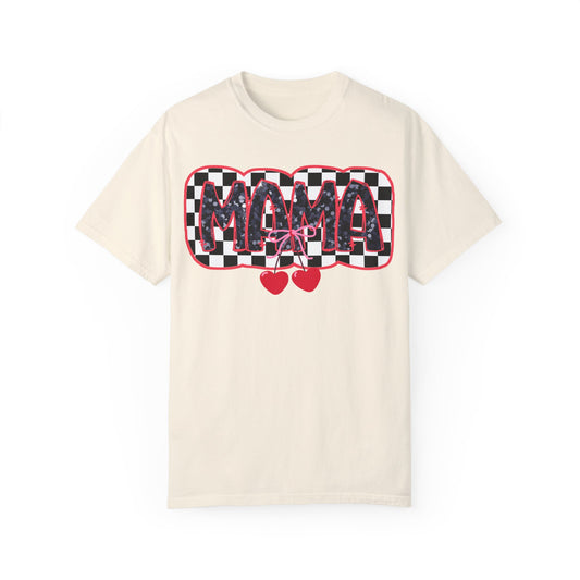 Red Cherry Checkered Mama Coquette Comfort Colors T-shirt
