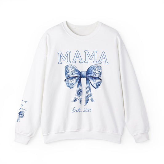 Personalized Toile Coquette Mama Sweatshirt