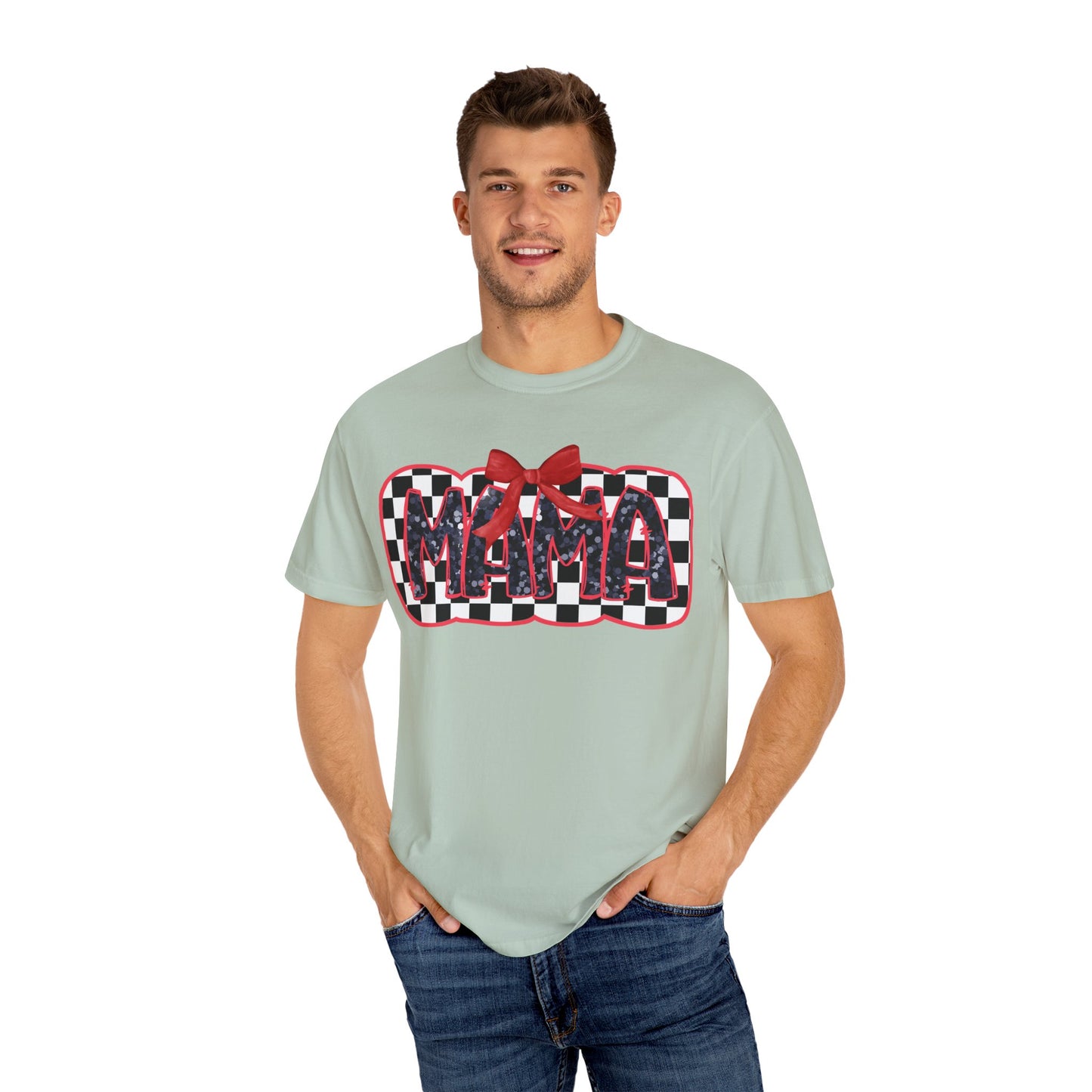 Red Checkered Mama Coquette Comfort Colors T-shirt