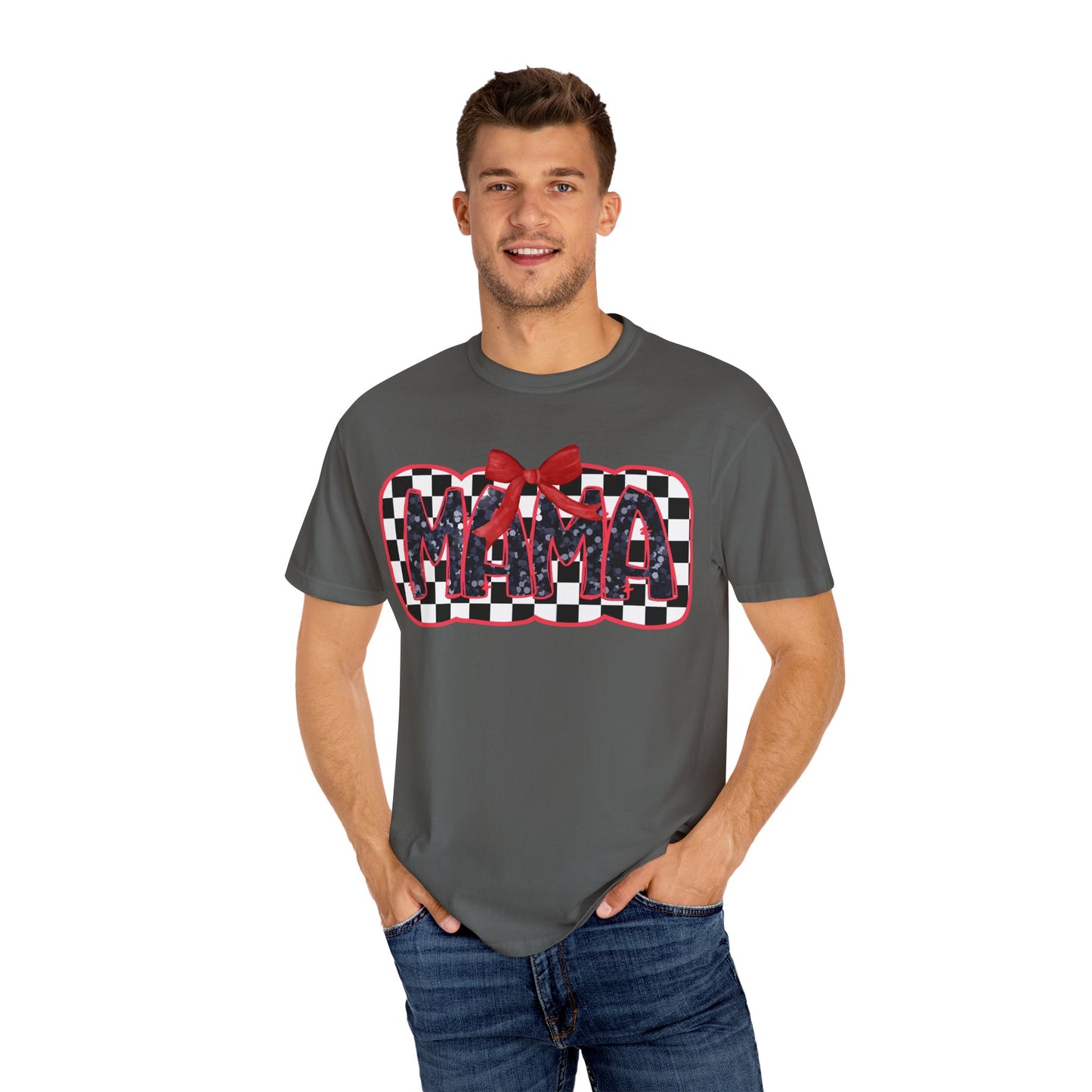 Red Checkered Mama Coquette Comfort Colors T-shirt