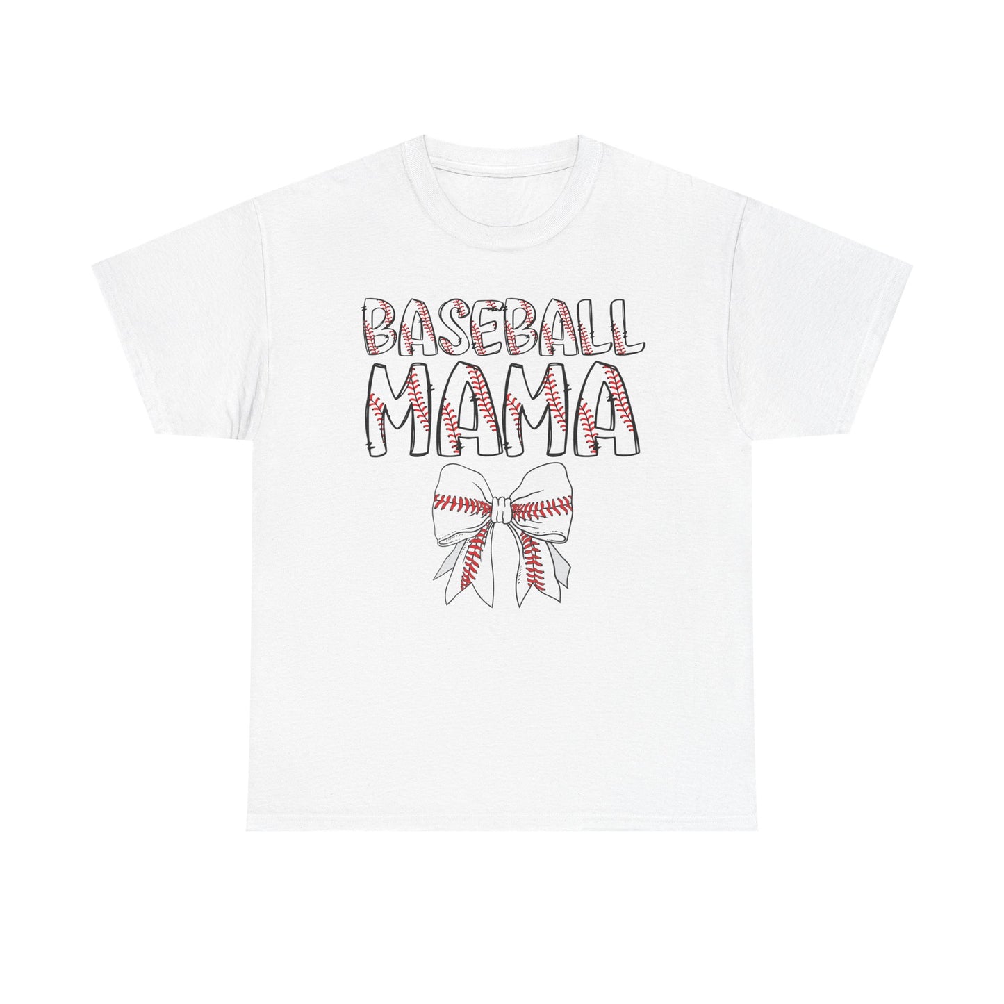 Baseball Mom Coquette Bow T-Shirt