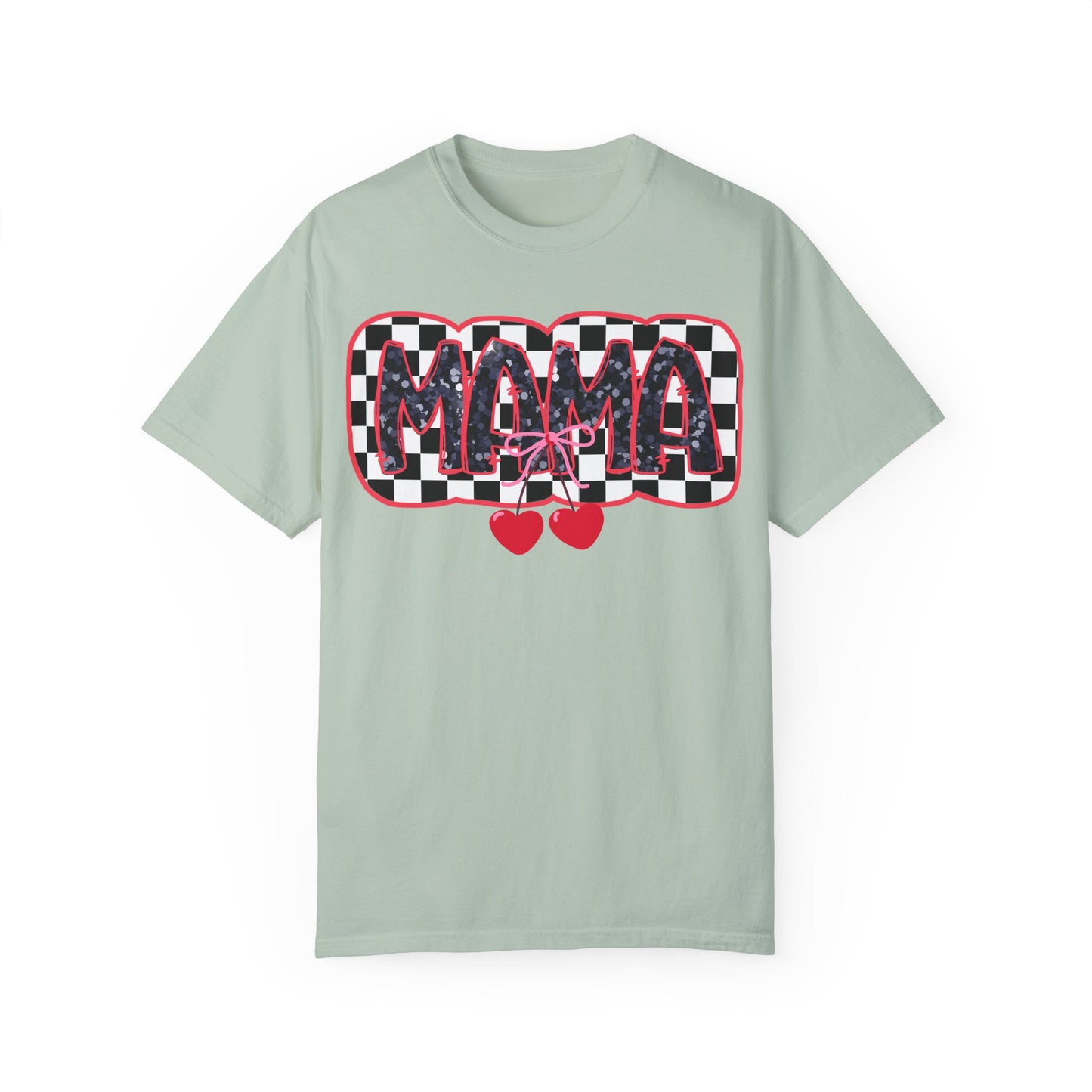 Red Cherry Checkered Mama Coquette Comfort Colors T-shirt
