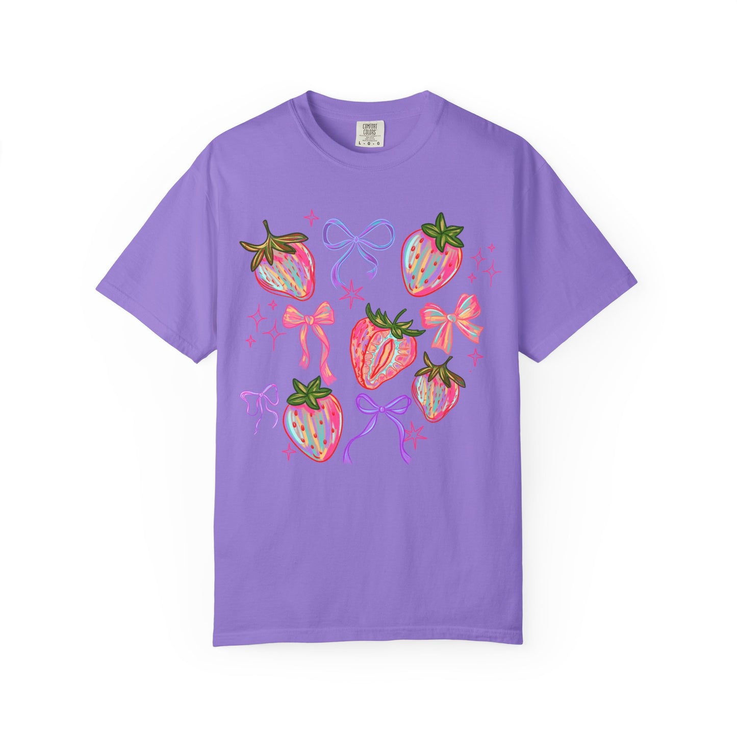 Strawberry Coquette Boho T-shirt, Comfort Colors Shirt