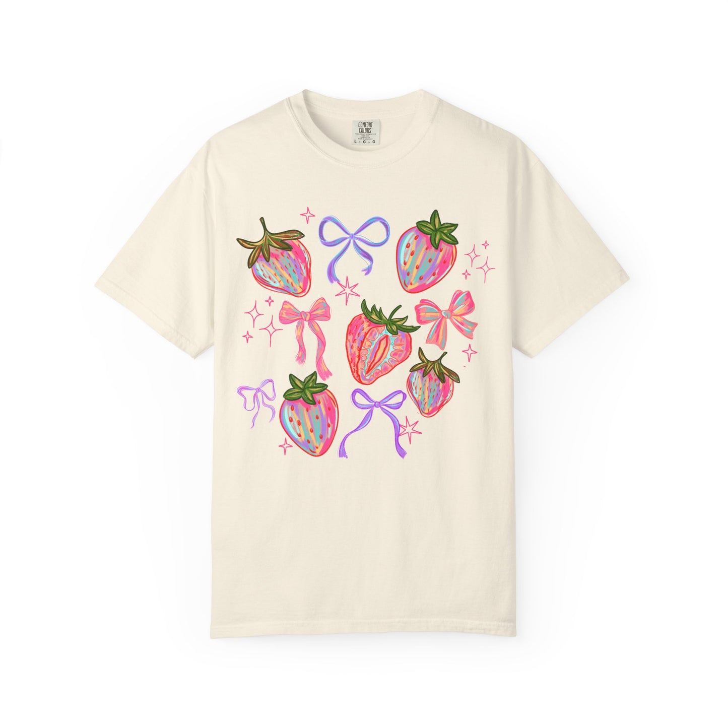 Strawberry Coquette Boho T-shirt, Comfort Colors Shirt