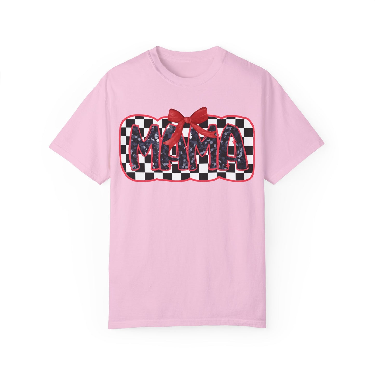 Red Checkered Mama Coquette Comfort Colors T-shirt