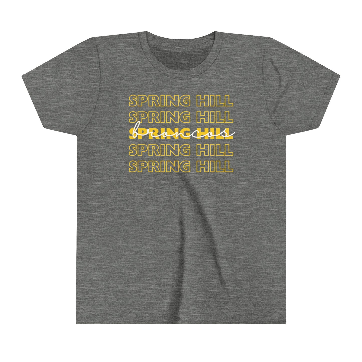 Yellow Springhill Broncos Youth Shirt