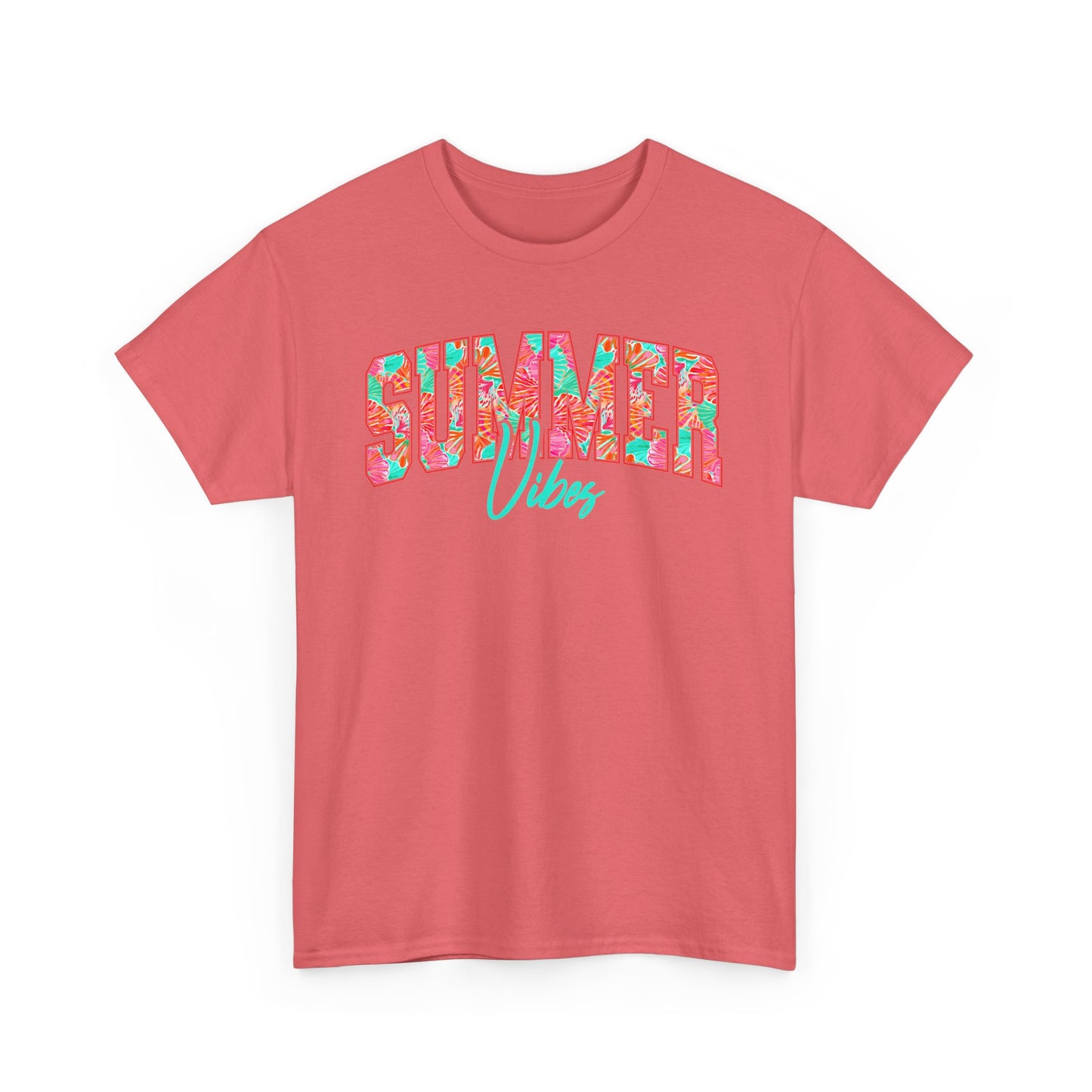 Floral Summer Vibes T-Shirt, Gildan Summer Tshirt