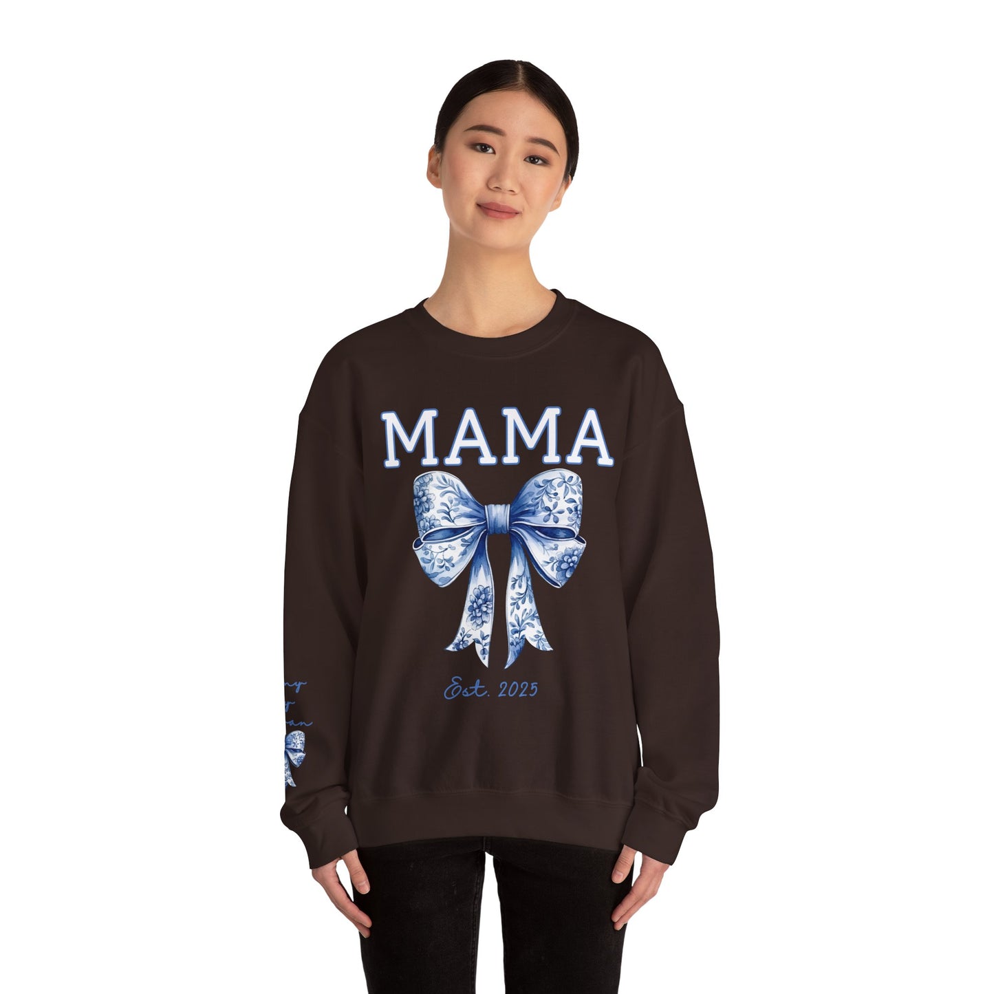 Personalized Toile Coquette Mama Sweatshirt