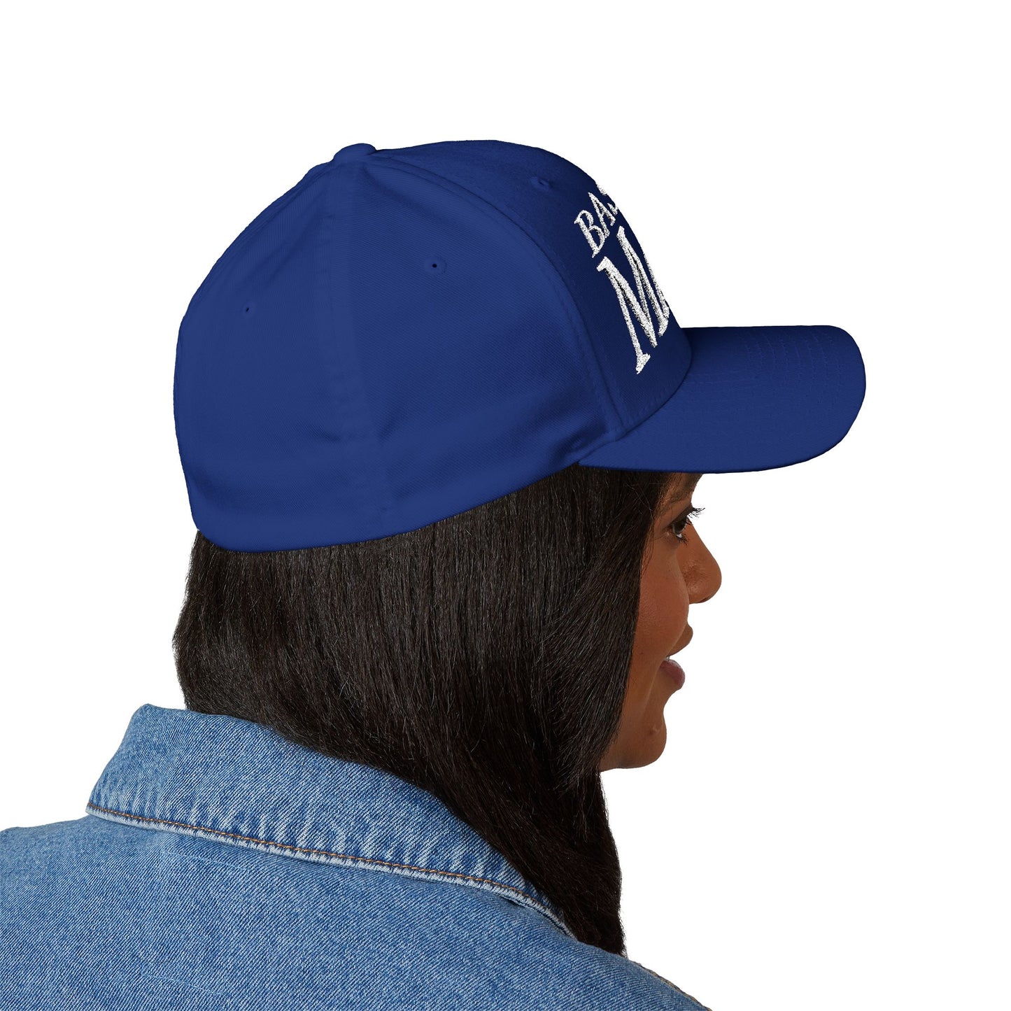 Baseball Mama Cap - Stylish Closed-Back Structured Cap for Moms, Gifts for Sports Moms, Embroidered Hat