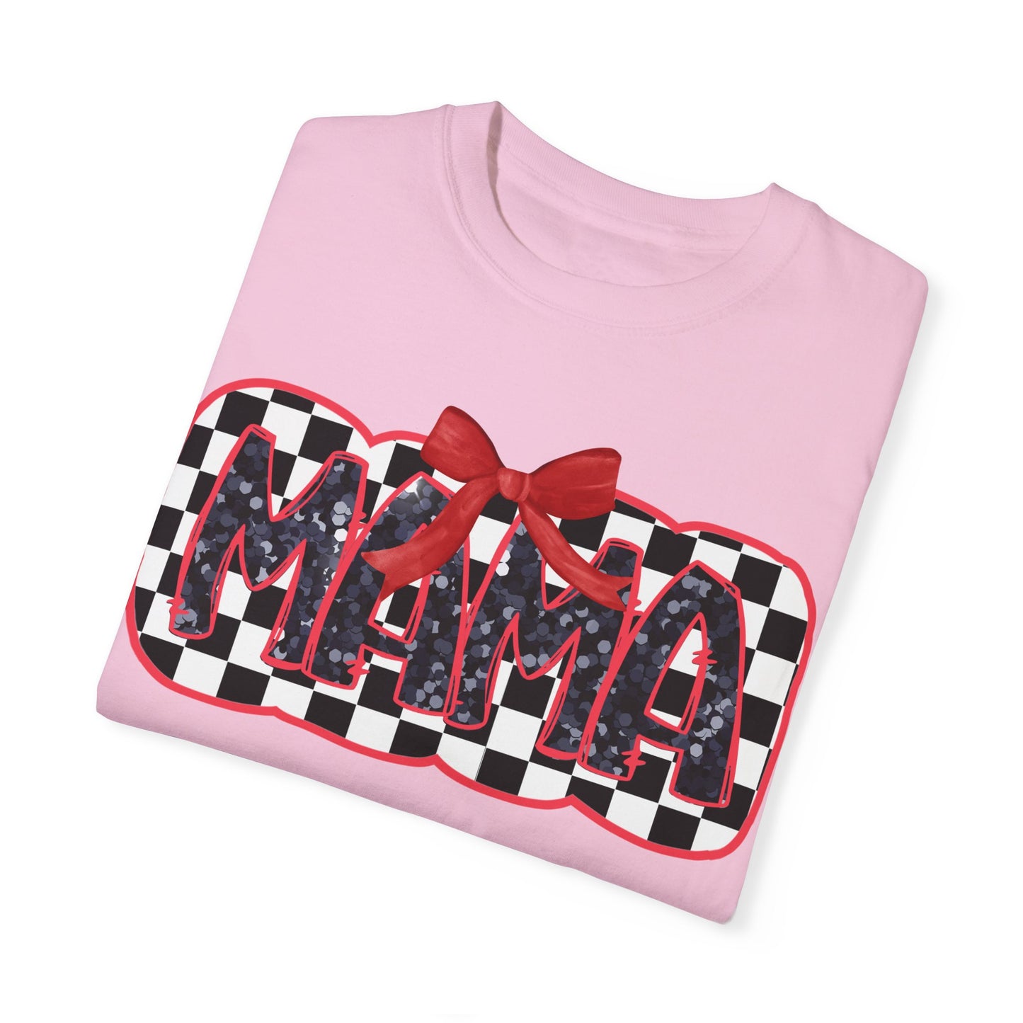 Red Checkered Mama Coquette Comfort Colors T-shirt