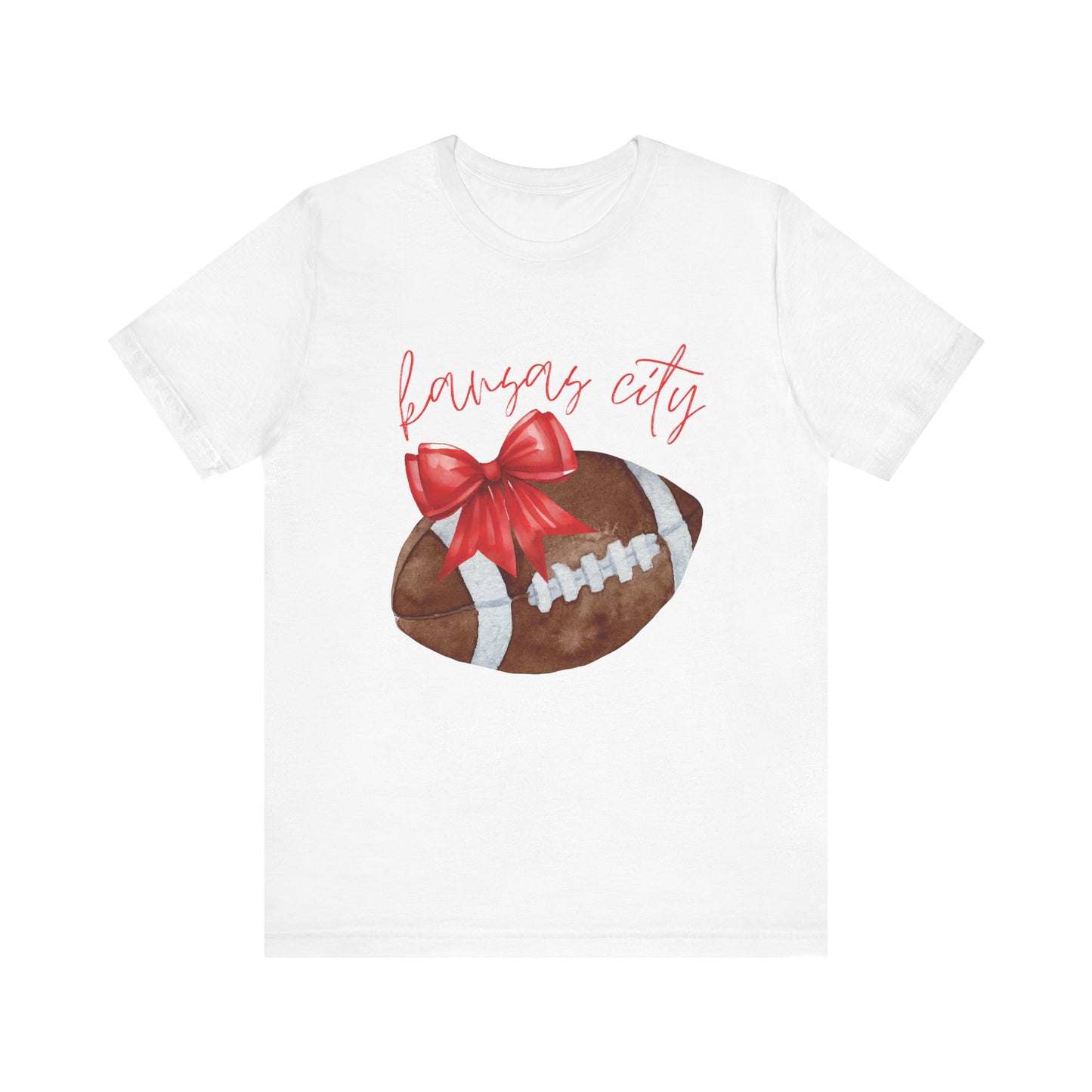 Kansas City Football Bow T-Shirt