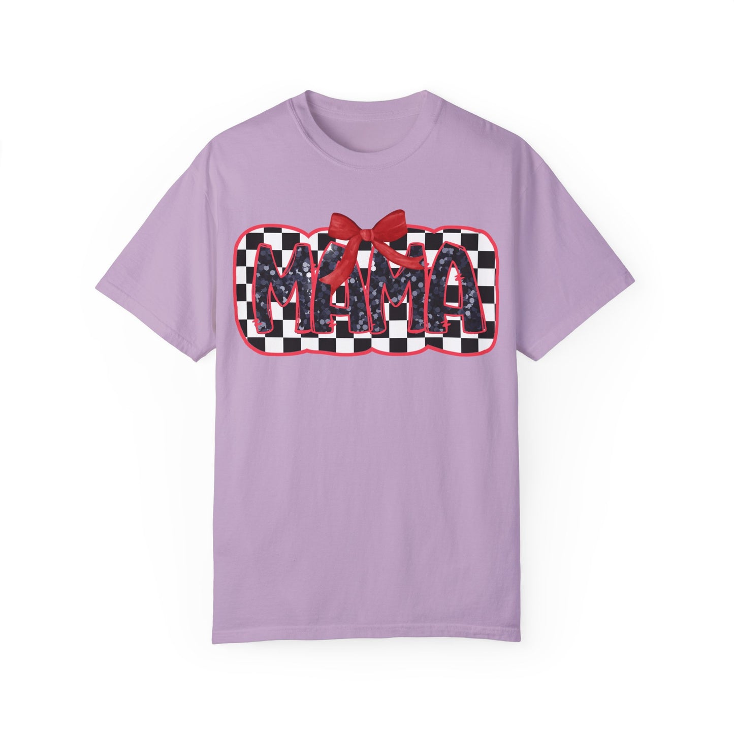 Red Checkered Mama Coquette Comfort Colors T-shirt