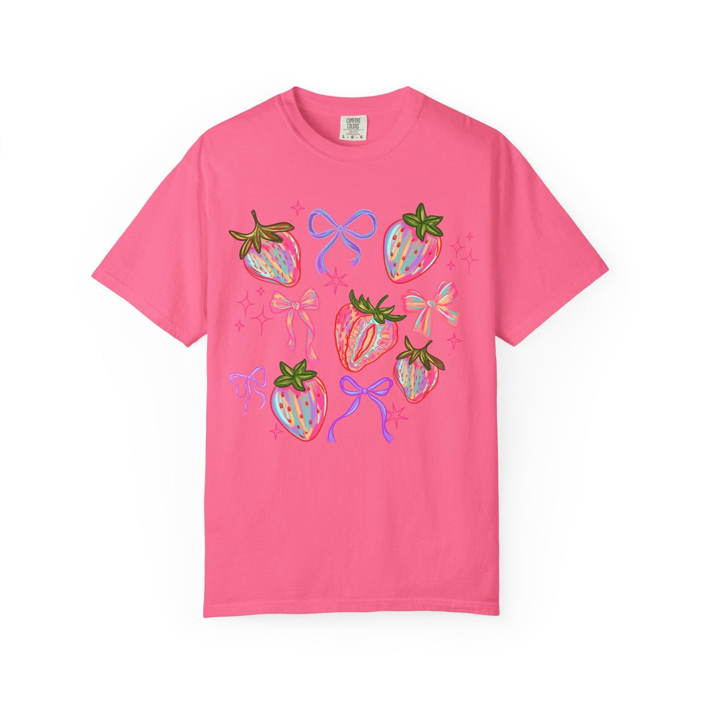Strawberry Coquette Boho T-shirt, Comfort Colors Shirt