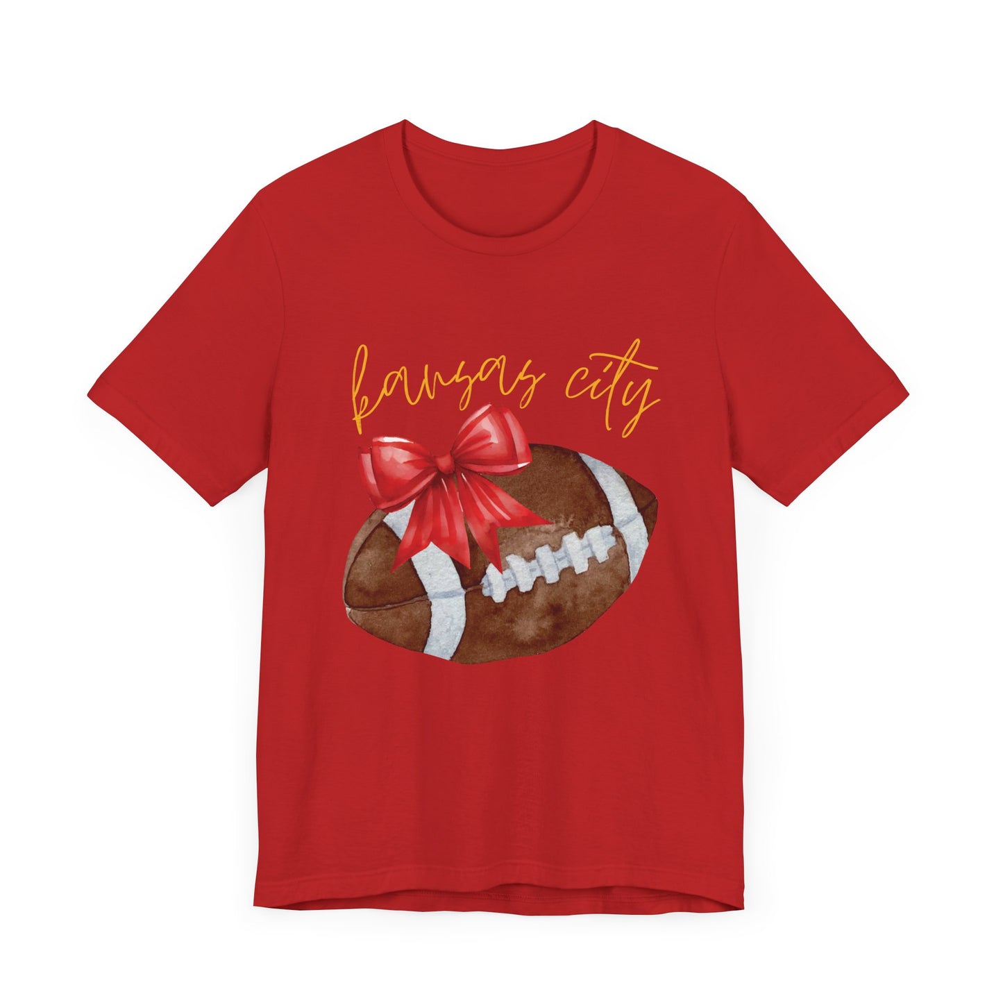 Kansas City Football Bow T-Shirt