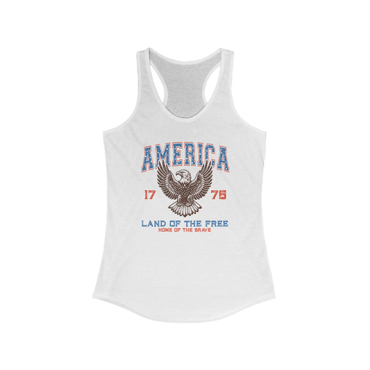 America And of The Free Racerback Tank Top