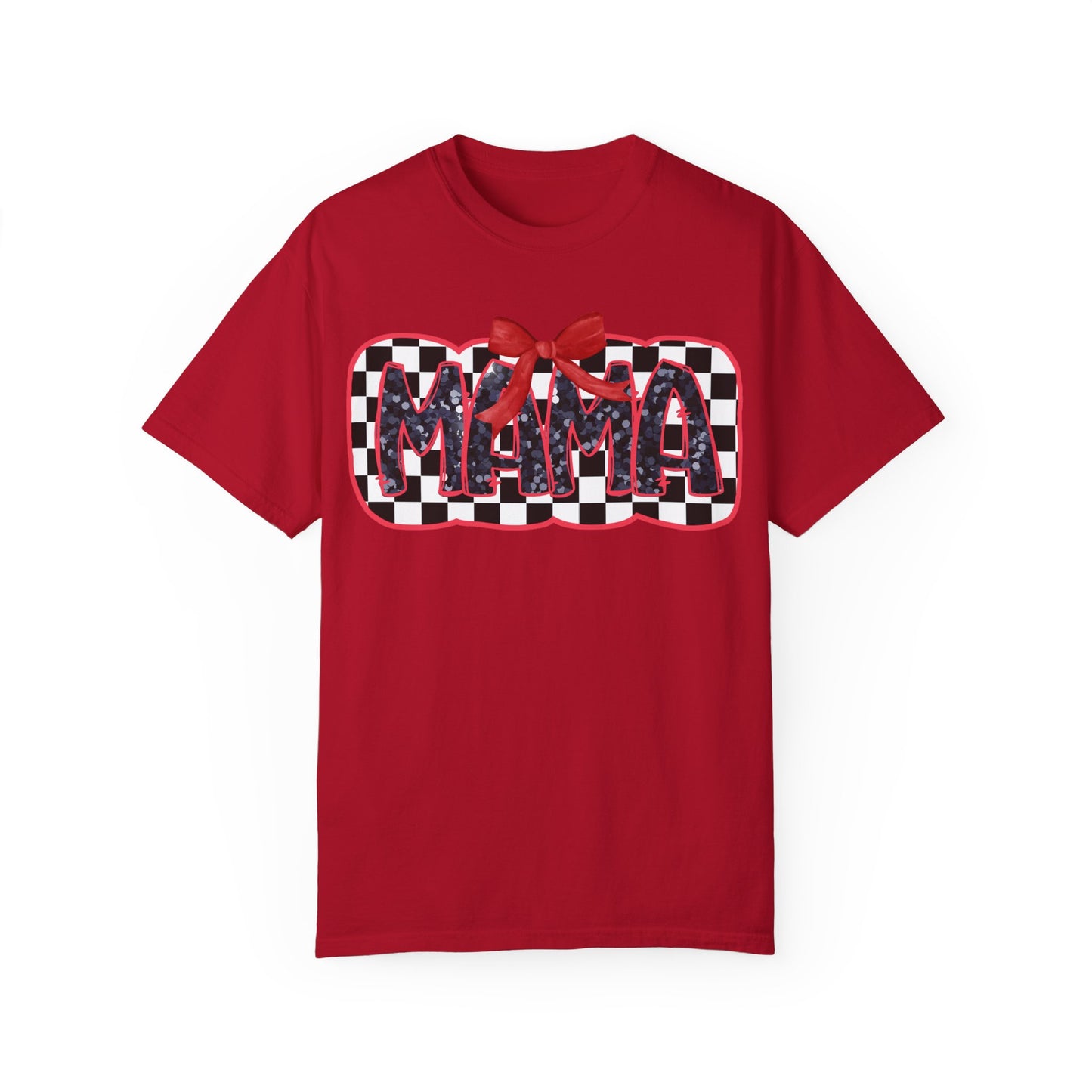 Red Checkered Mama Coquette Comfort Colors T-shirt