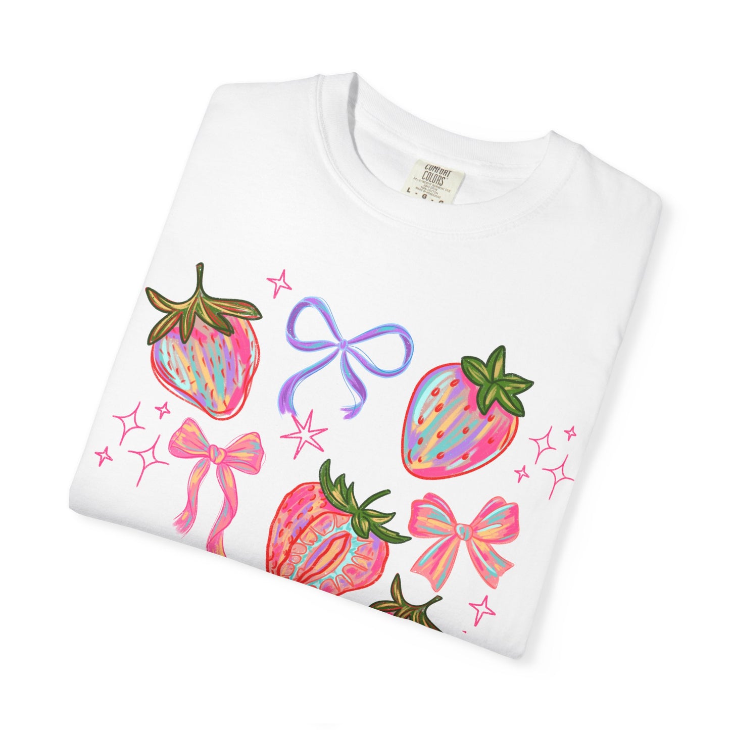 Strawberry Coquette Boho T-shirt, Comfort Colors Shirt