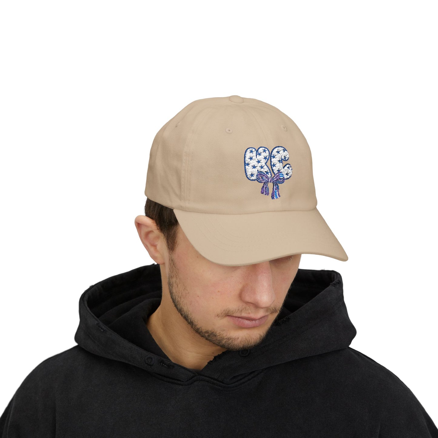 KC Star Doodle Letter Embroidered Dad Cap, Mother's Day Gift, Birthday Gift for Mom