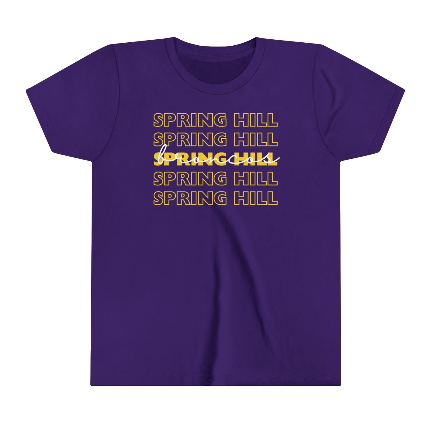 Yellow Springhill Broncos Youth Shirt