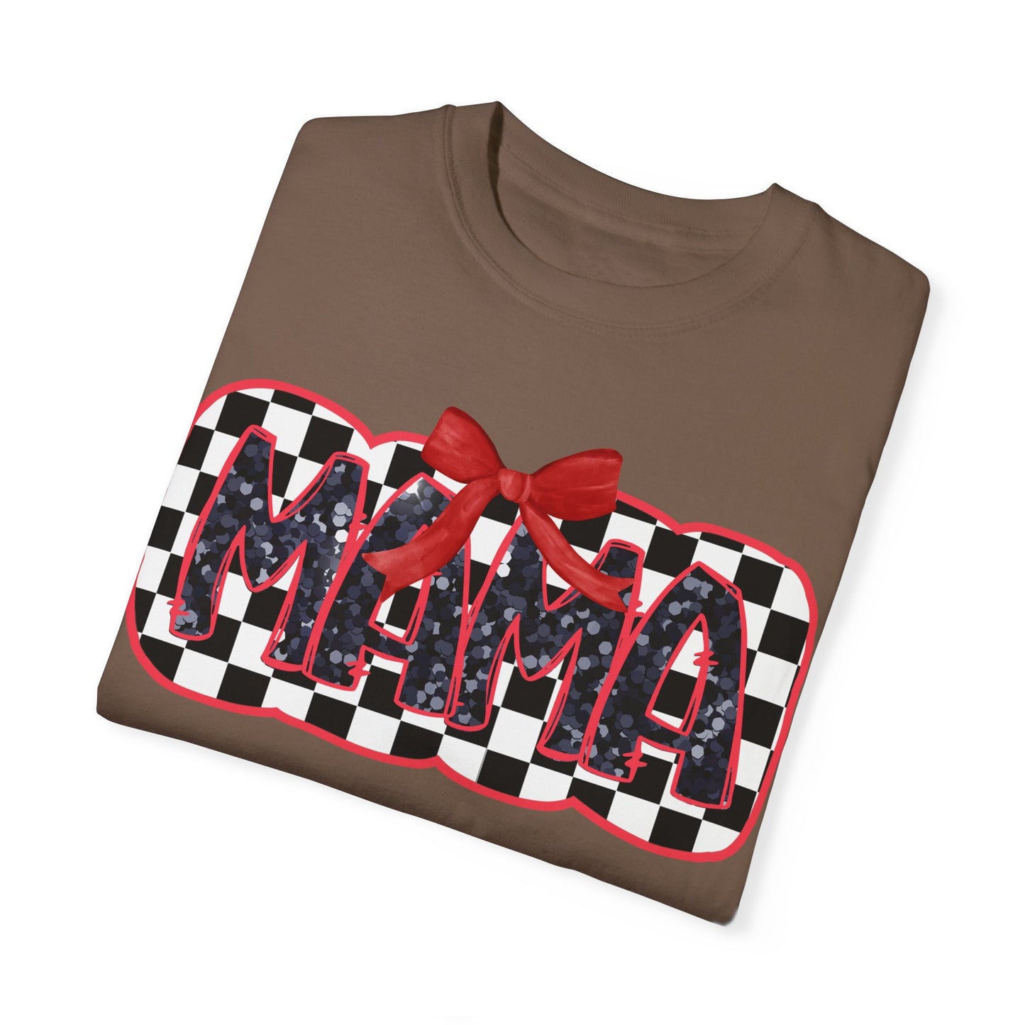 Red Checkered Mama Coquette Comfort Colors T-shirt