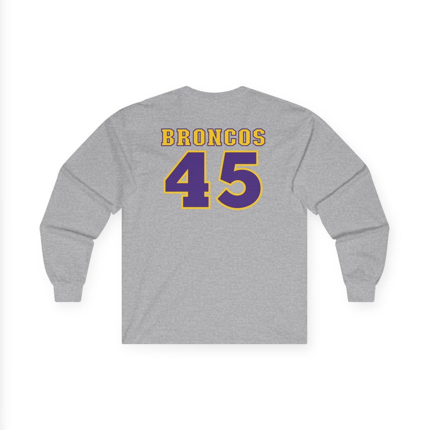 Spring Hill Broncos Long Sleeve Tee with Number & Name