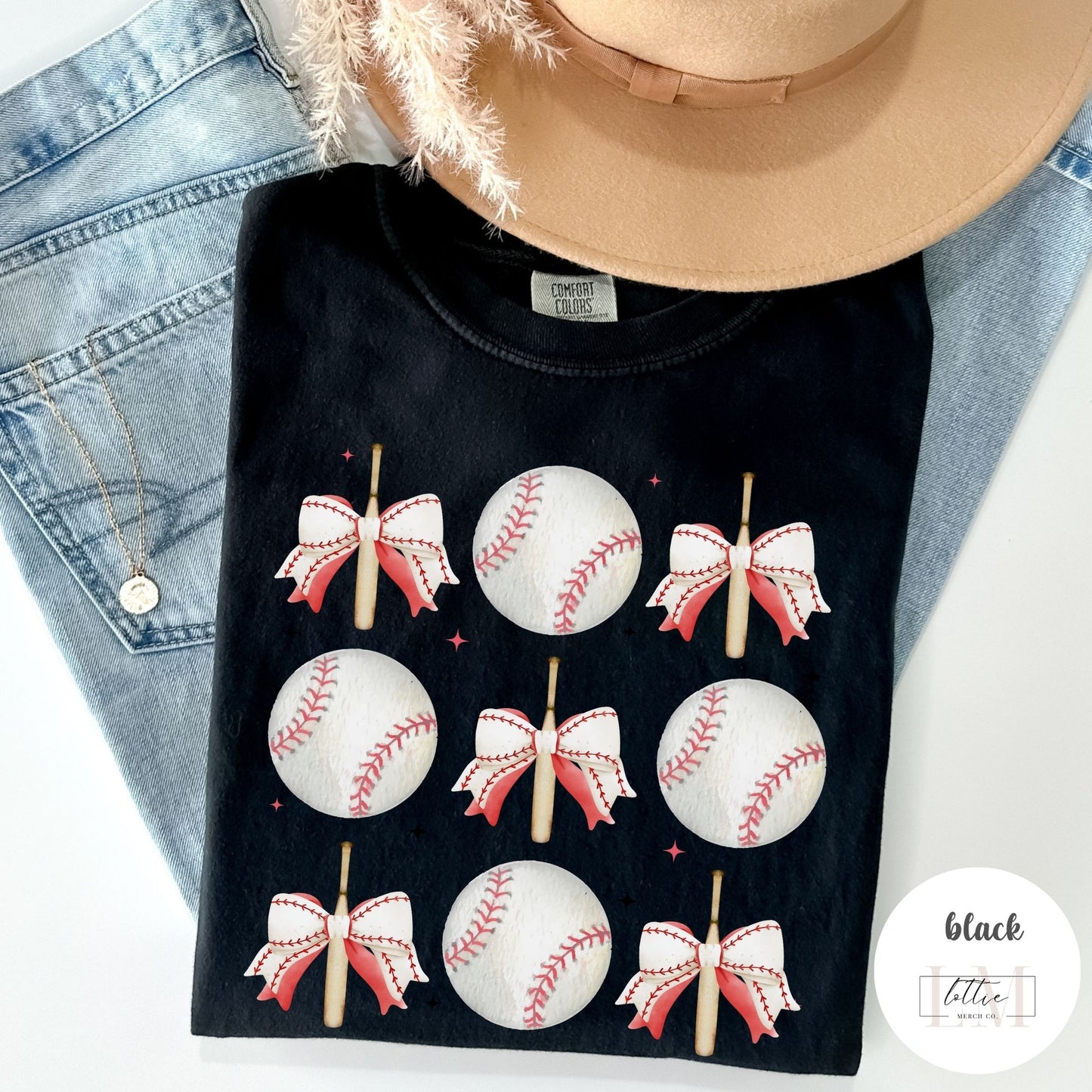 Coquette Baseball Grid T-Shirt