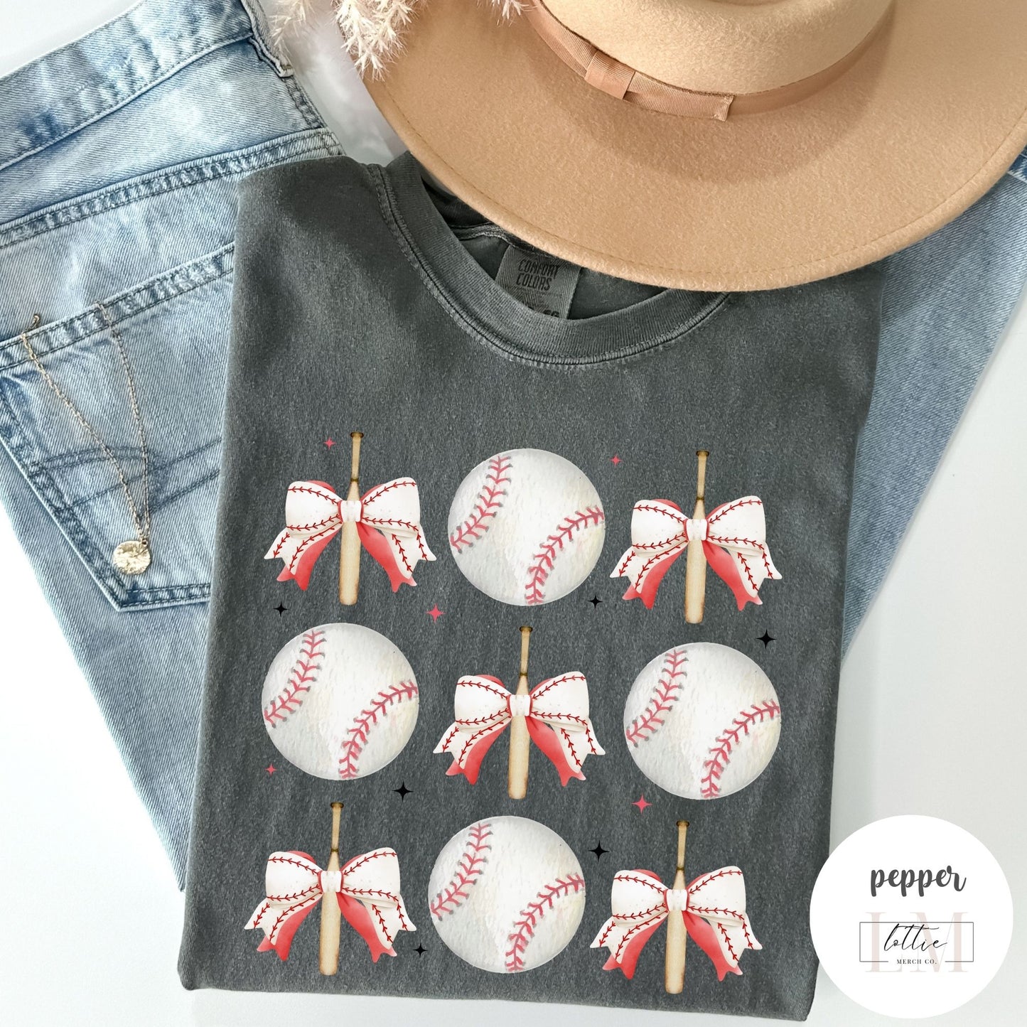 Coquette Baseball Grid T-Shirt