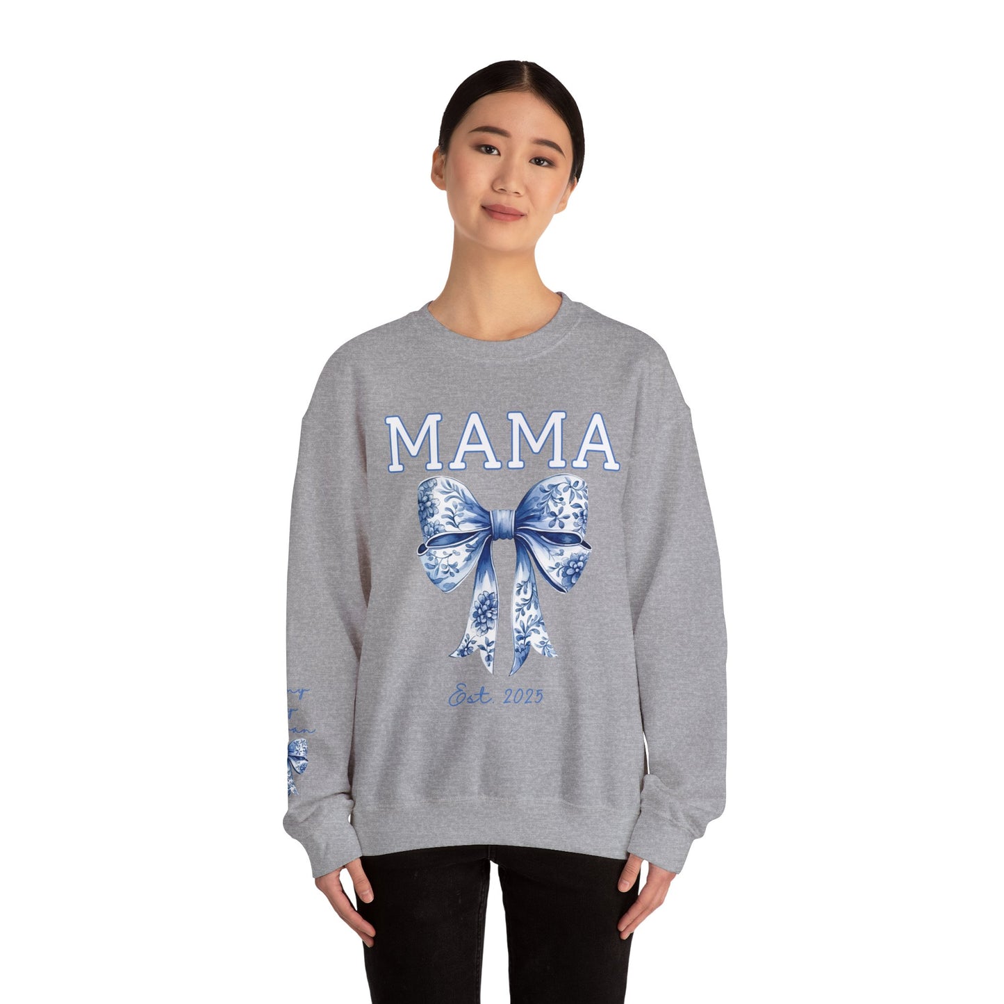 Personalized Toile Coquette Mama Sweatshirt