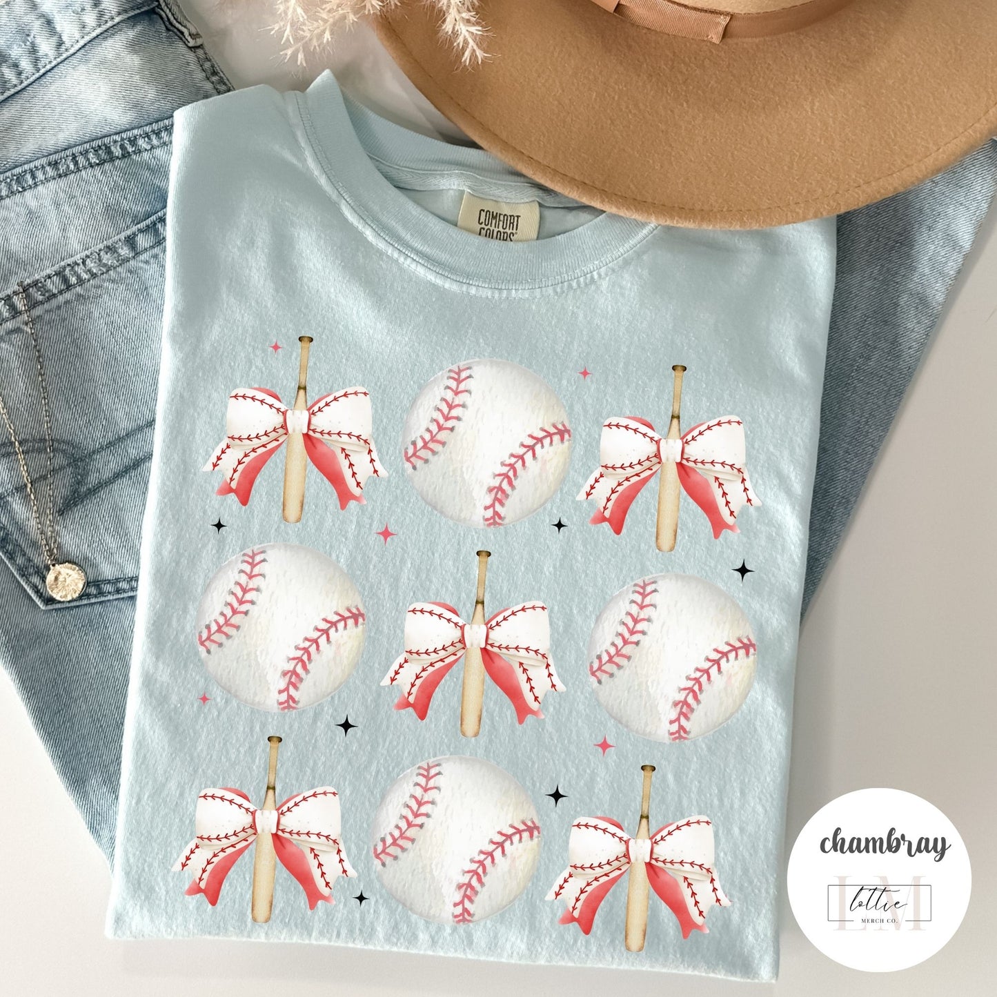 Coquette Baseball Grid T-Shirt