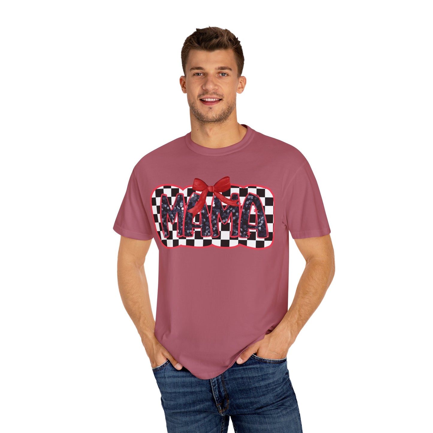 Red Checkered Mama Coquette Comfort Colors T-shirt