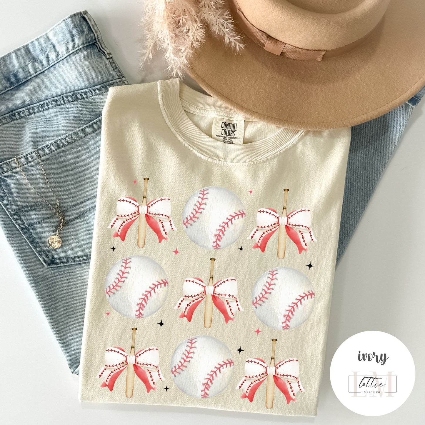 Coquette Baseball Grid T-Shirt