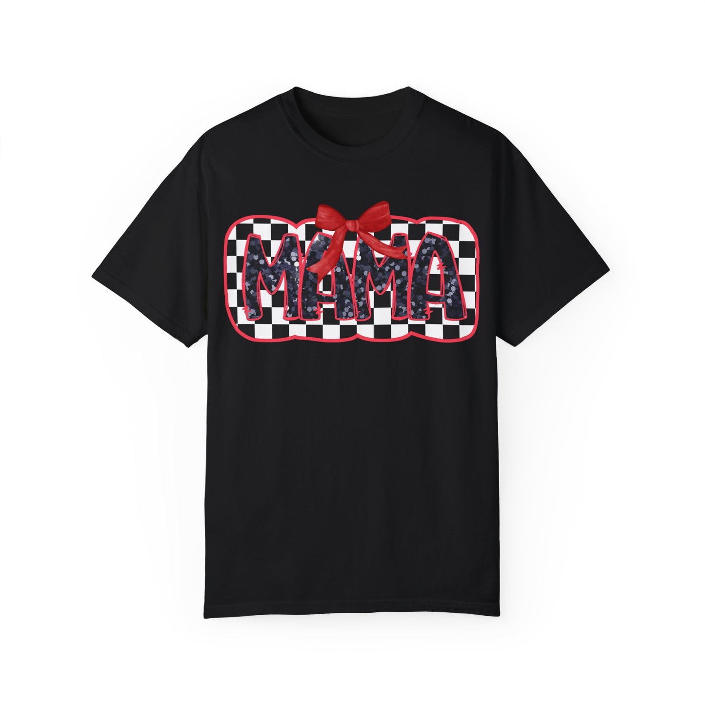 Red Checkered Mama Coquette Comfort Colors T-shirt