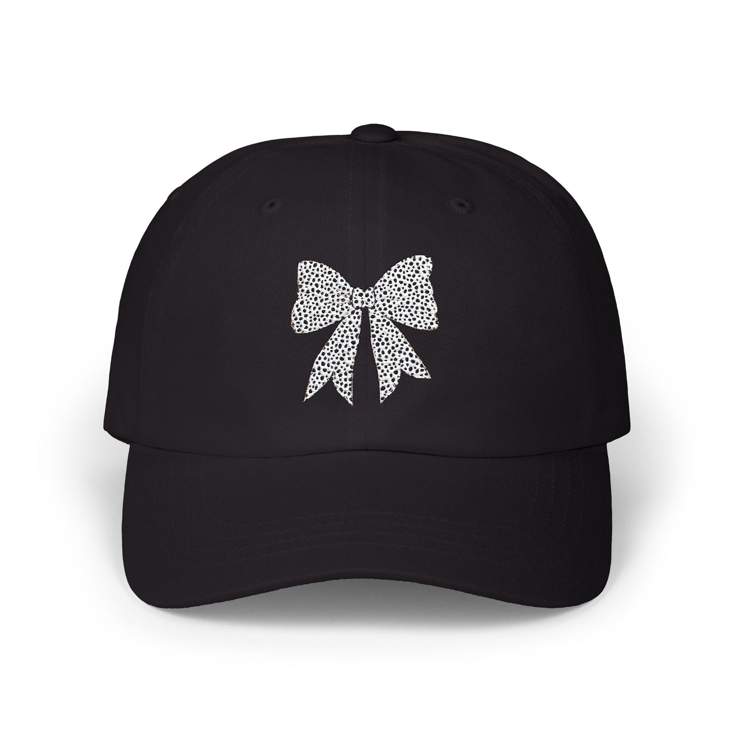 Dalmatian Dot Coquette Bow Embroidered Women's Hat, Mother's Day Gift, Birthday Gift for Mom