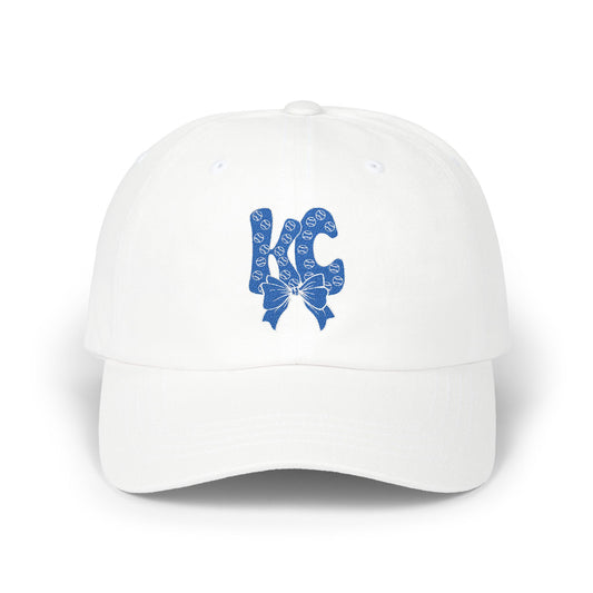 Coquette KC Baseball Doodle Letter Embroidered Dad Cap, Mother's Day Gift, Birthday Gift for Mom