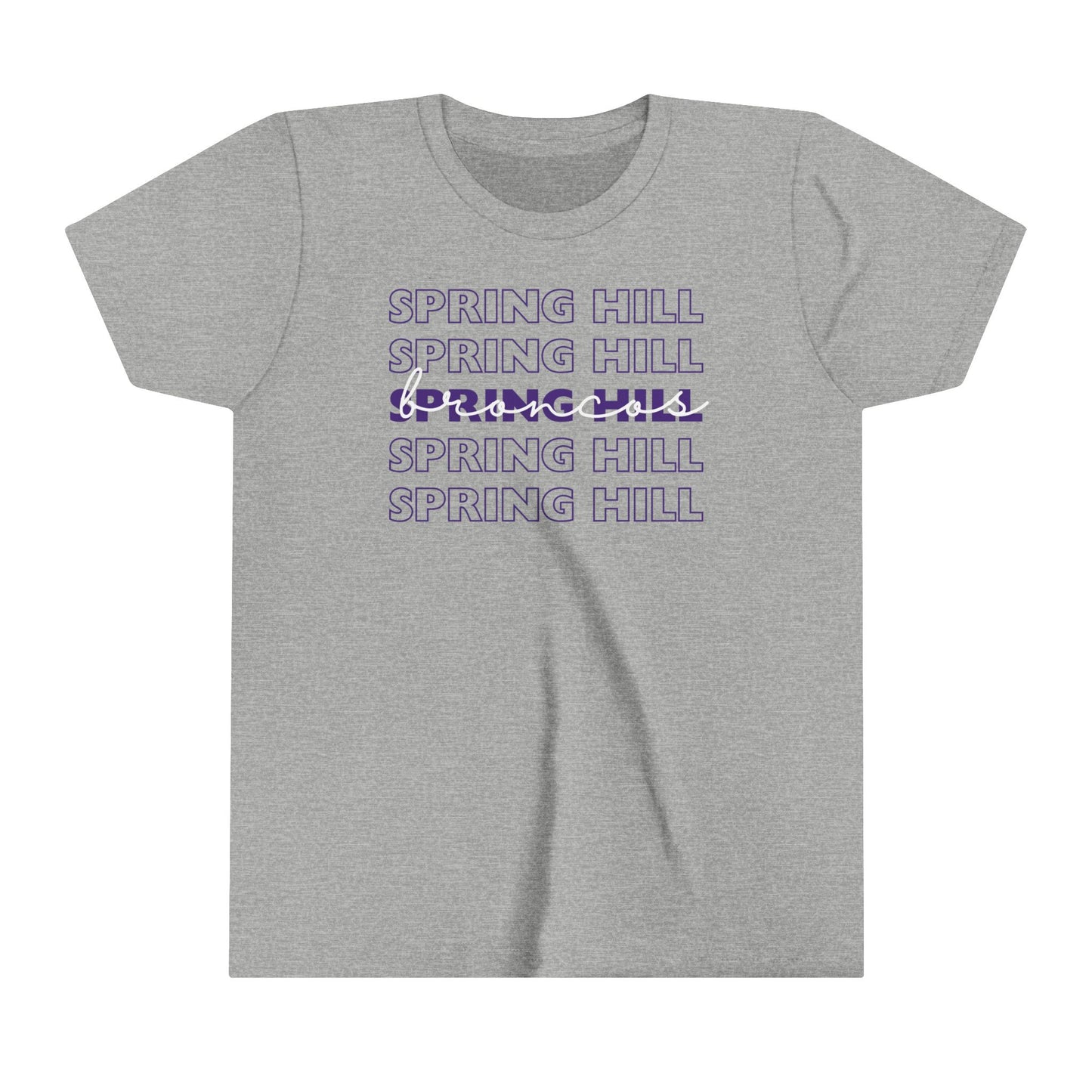 Purple Springhill Broncos Youth Shirt