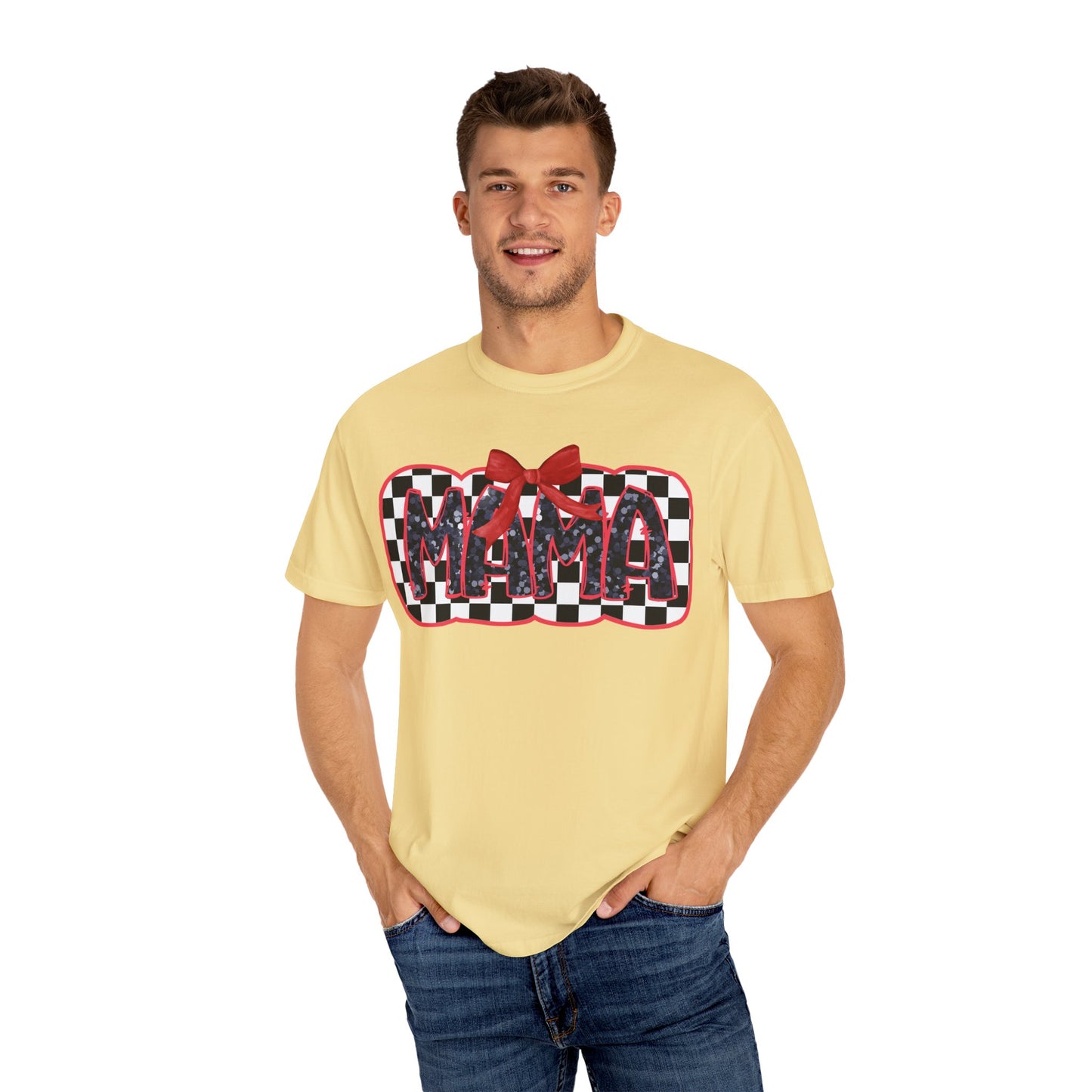 Red Checkered Mama Coquette Comfort Colors T-shirt