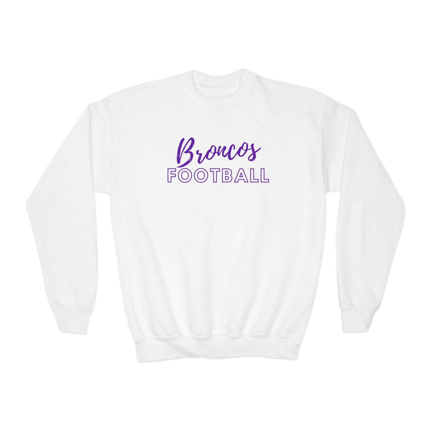 Broncos Football Youth Crewneck Sweatshirt