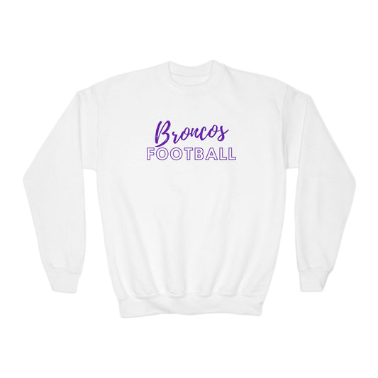 Broncos Football Youth Crewneck Sweatshirt