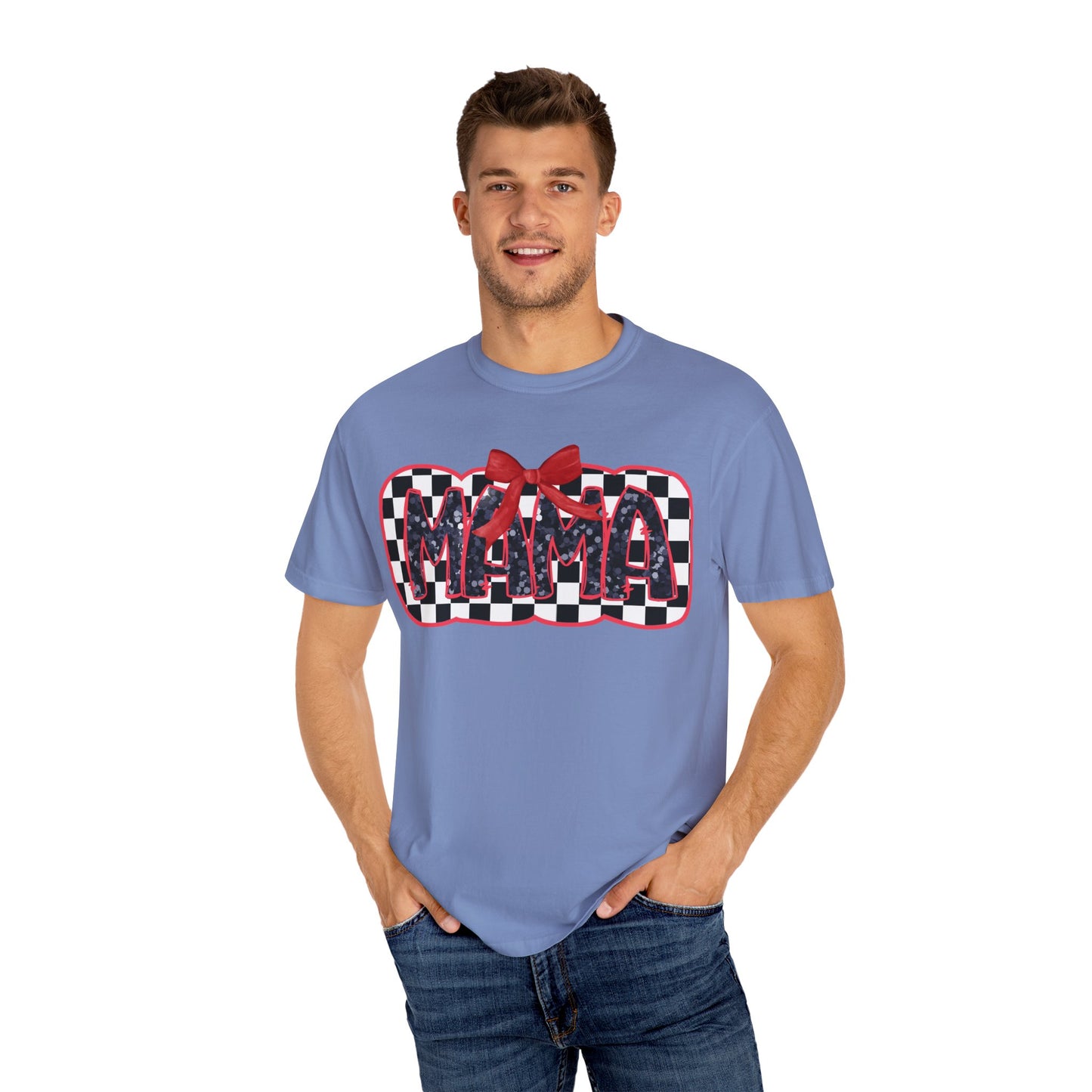 Red Checkered Mama Coquette Comfort Colors T-shirt