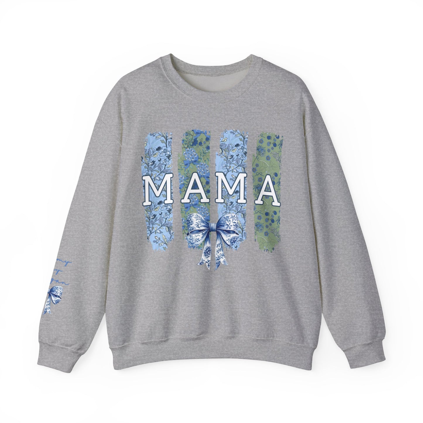 Personalized Brushtroke Toile Coquette Mama Sweatshirt