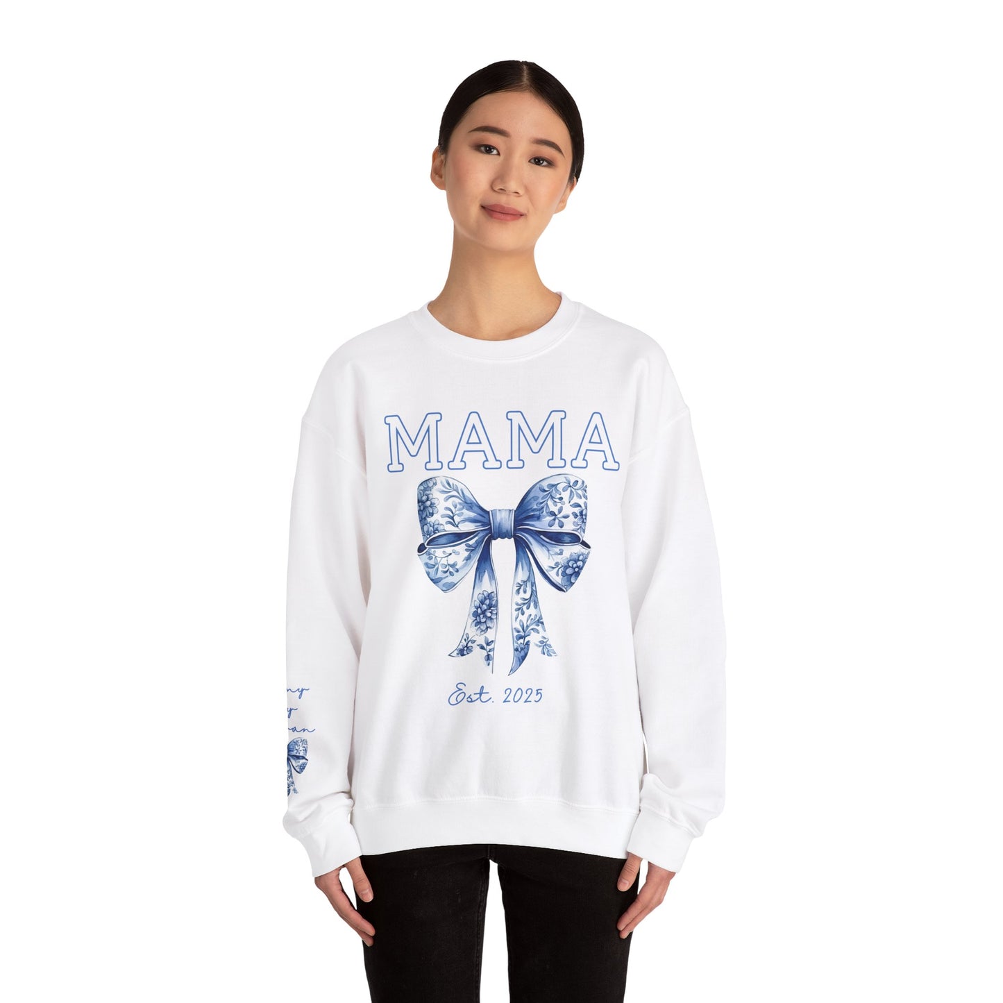 Personalized Toile Coquette Mama Sweatshirt