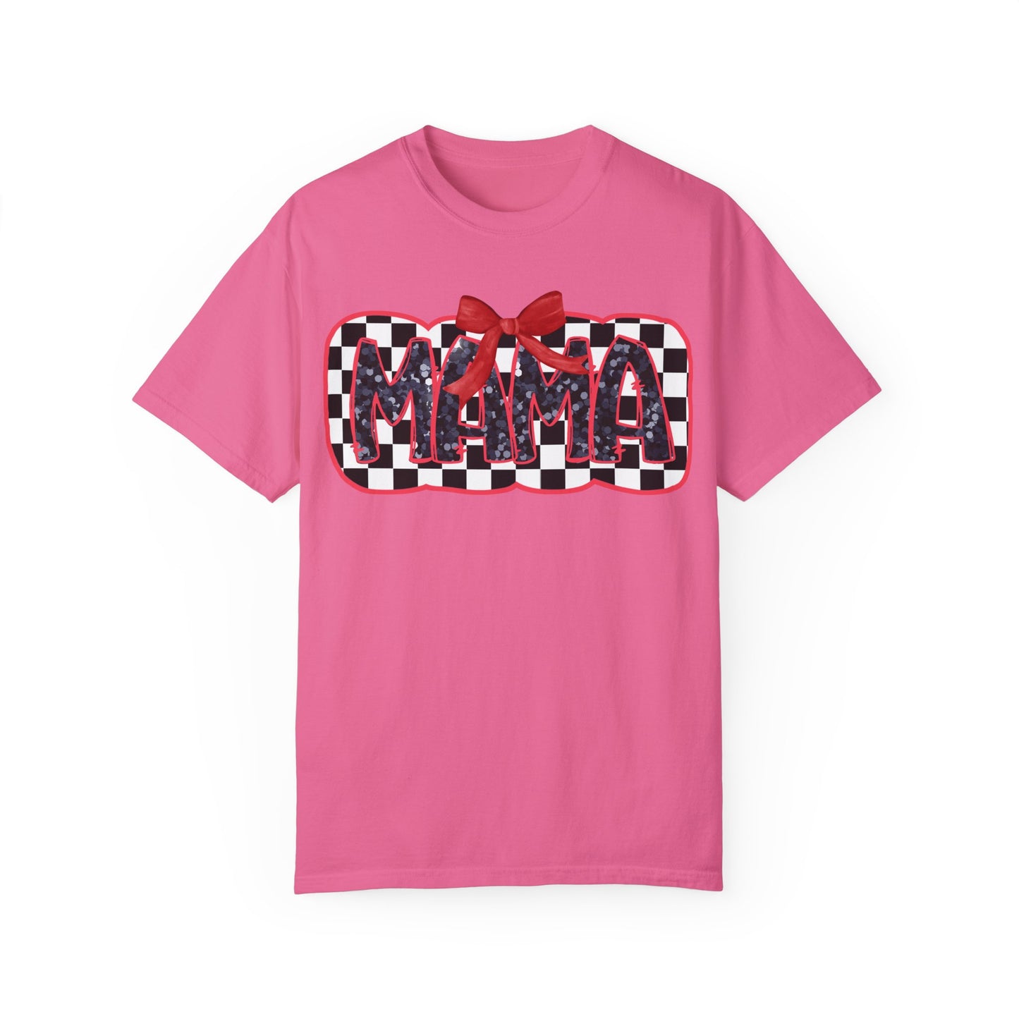 Red Checkered Mama Coquette Comfort Colors T-shirt