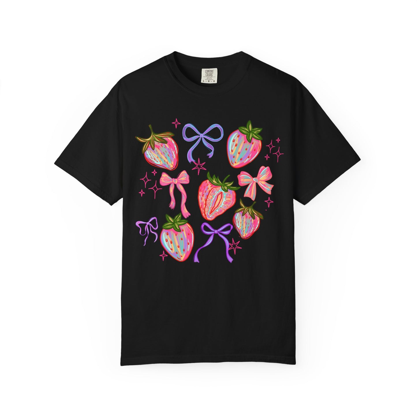 Strawberry Coquette Boho T-shirt, Comfort Colors Shirt