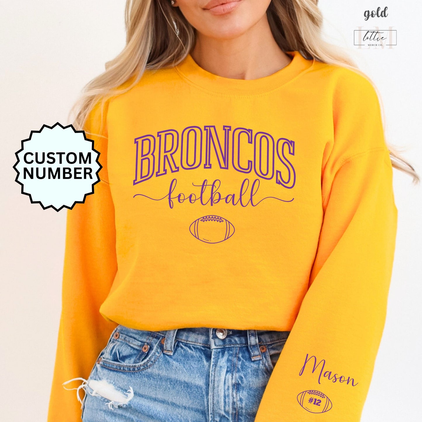 Broncos Customized Football Sweatshirt