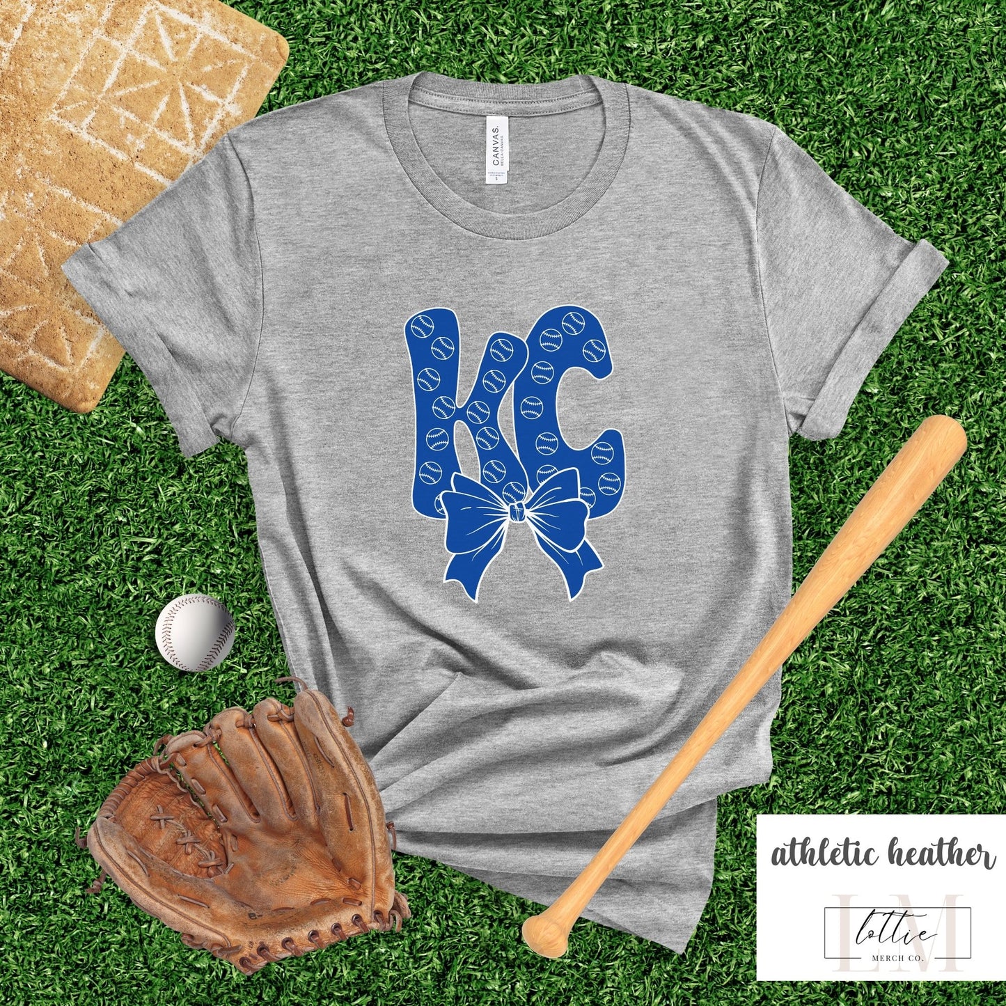 Women's Bubble Letter Kansas City Baseball T-shirt