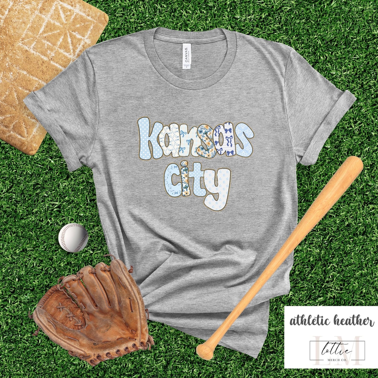 Kansas City Floral Doodle Baseball Women's Shirt