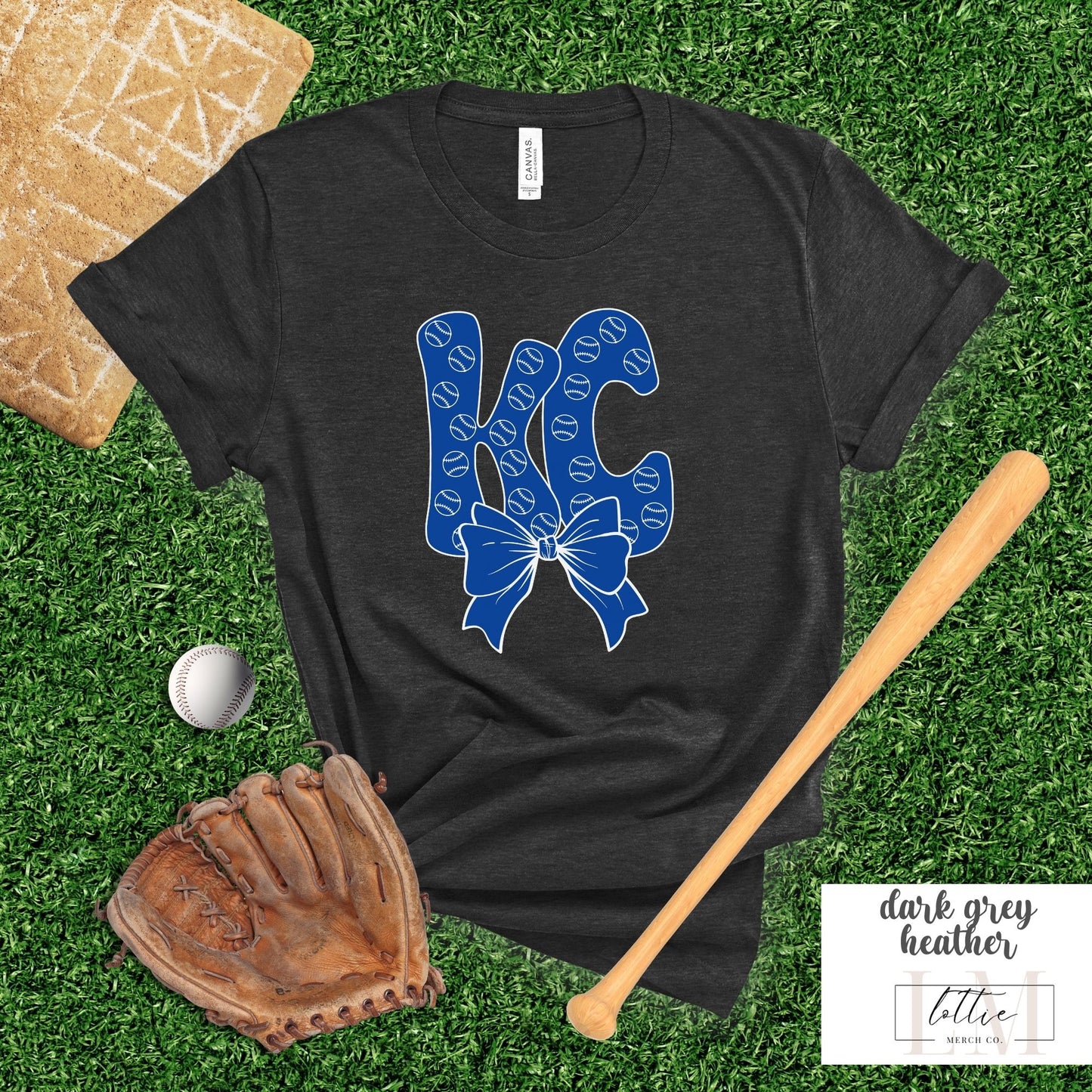 Women's Bubble Letter Kansas City Baseball T-shirt