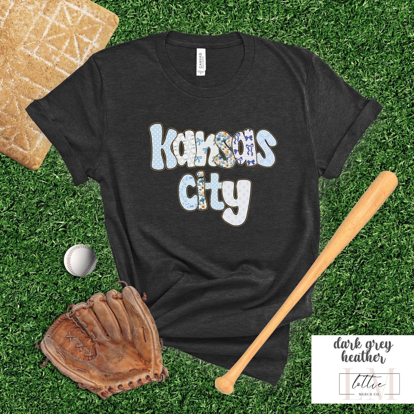 Kansas City Floral Doodle Baseball Women's Shirt
