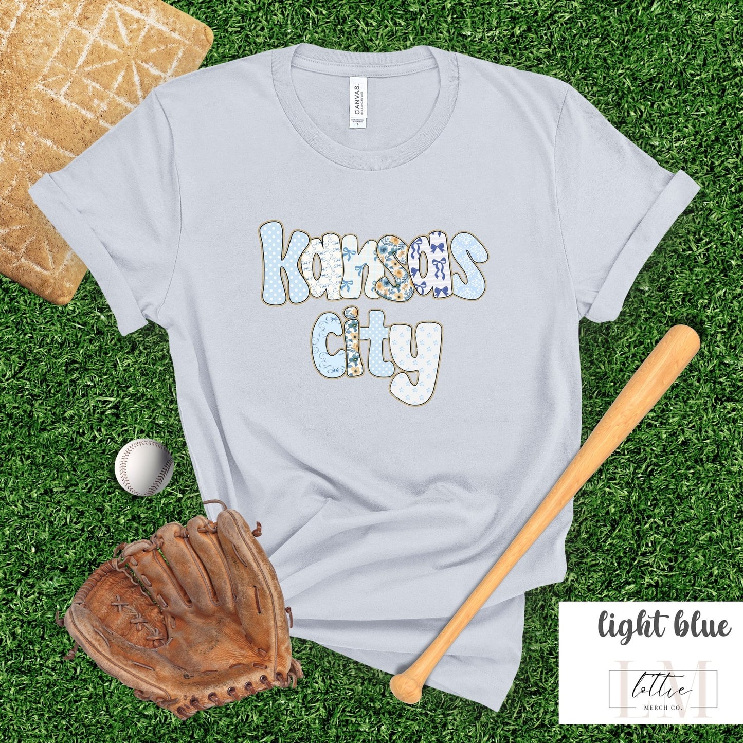 Kansas City Floral Doodle Baseball Women's Shirt