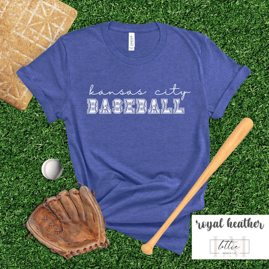 Kansas City Baseball Letters T-Shirt